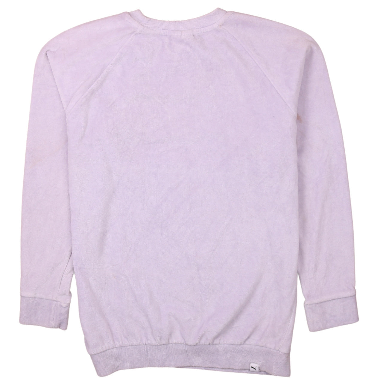 Puma Womens Lilac Crew Neck Logo Sweatshirt Size 10