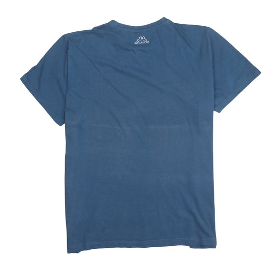 Kappa Men's Blue XL Crew Neck Graphic Logo Sports T-Shirt