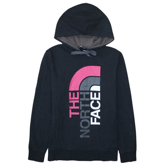 The North Face Women's Black Pullover Hoodie Size S Graphic Logo Cotton Blend
