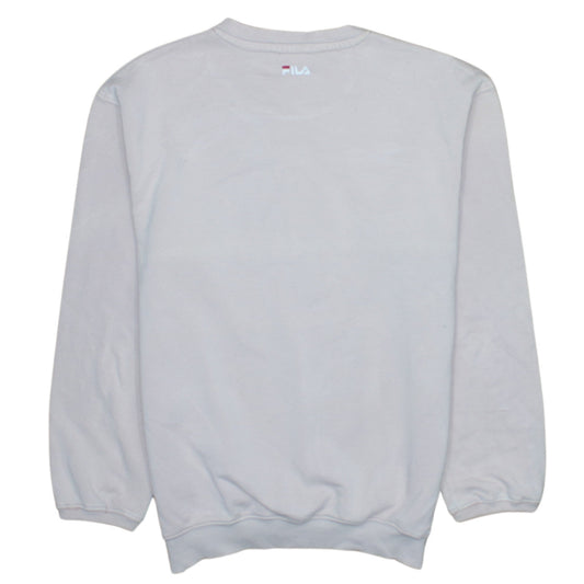 FILA Womens Beige Small Logo Crew Neck Pullover Sweatshirt