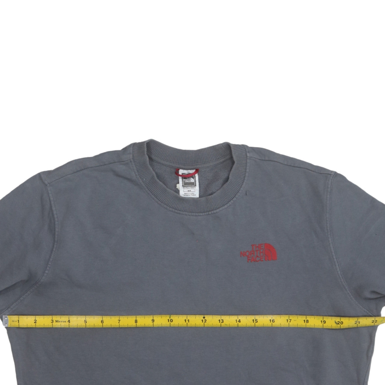 The North Face Men's Grey Logo Crew Neck Pullover Sweatshirt M