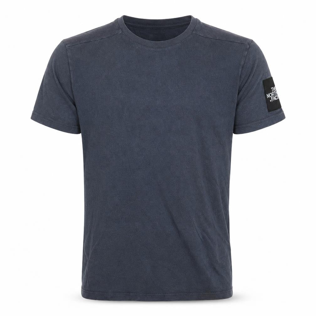 The North Face Men's Blue Cotton Crew Neck Short Sleeve T-Shirt Size S