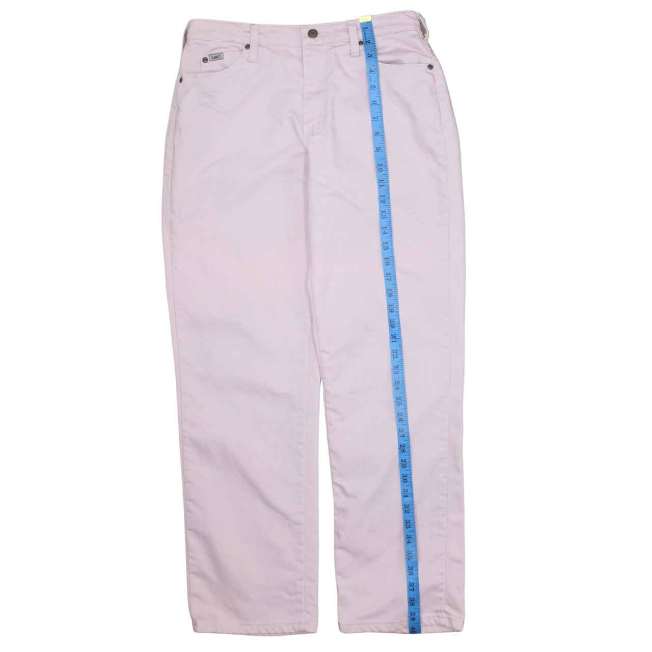 Lee Womens Pink Relaxed Straight Leg High Waist Jeans Size 8