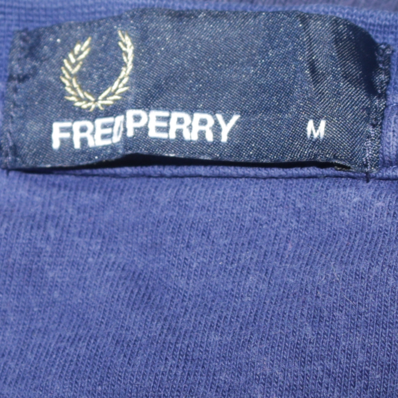 Fred Perry Men's Blue Striped Long Sleeve Cotton T-Shirt M