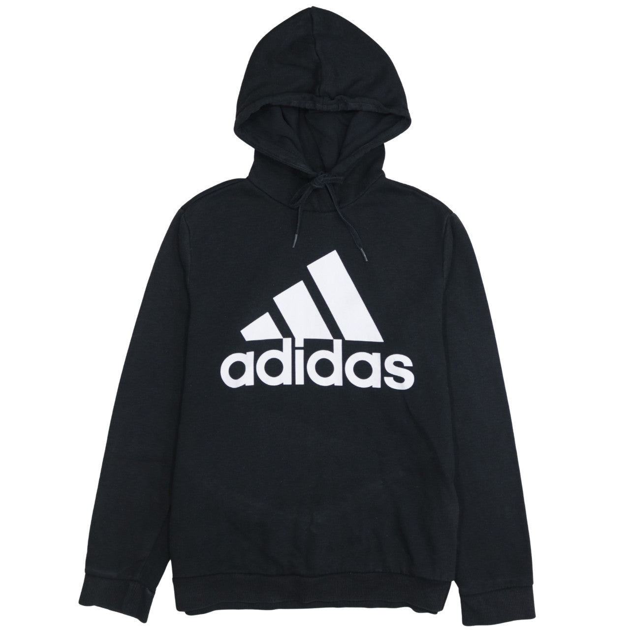 Adidas Women Black L Pullover Hoodie Sweatshirt with Logo
