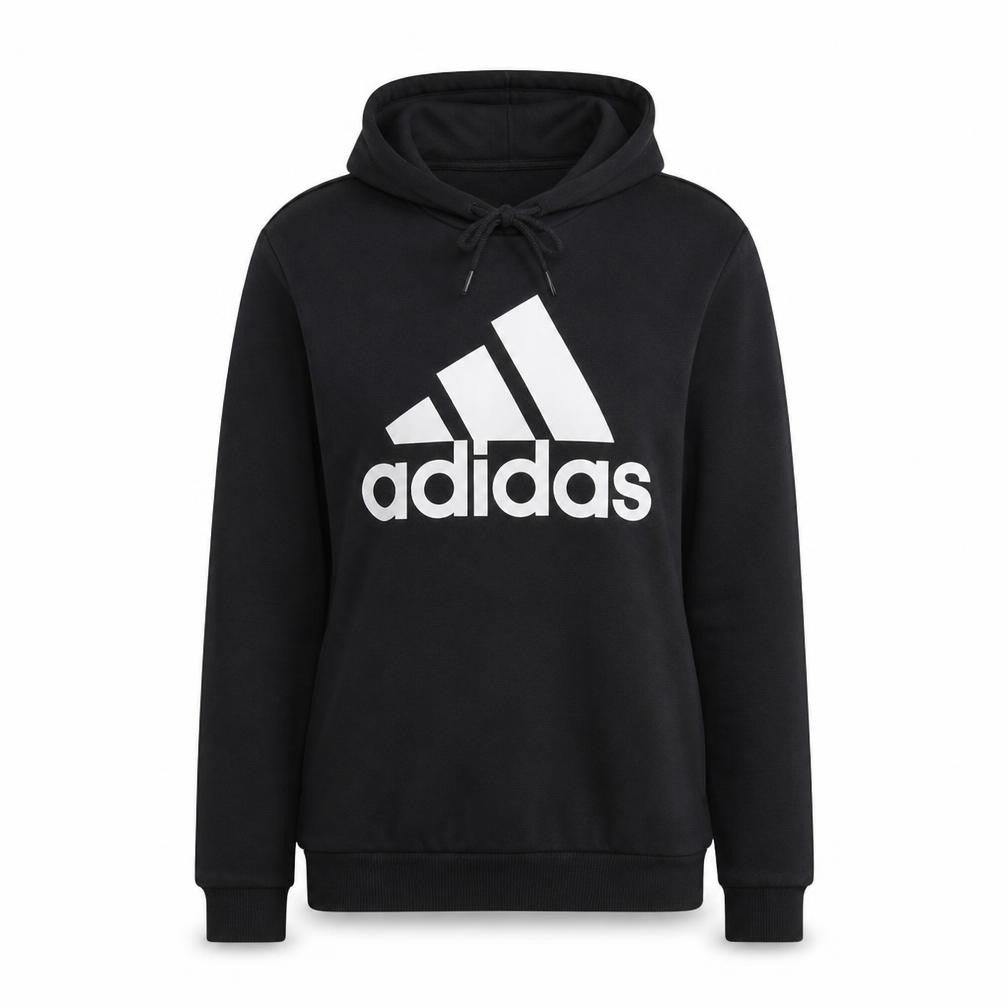 Adidas Women Black L Pullover Hoodie Sweatshirt with Logo