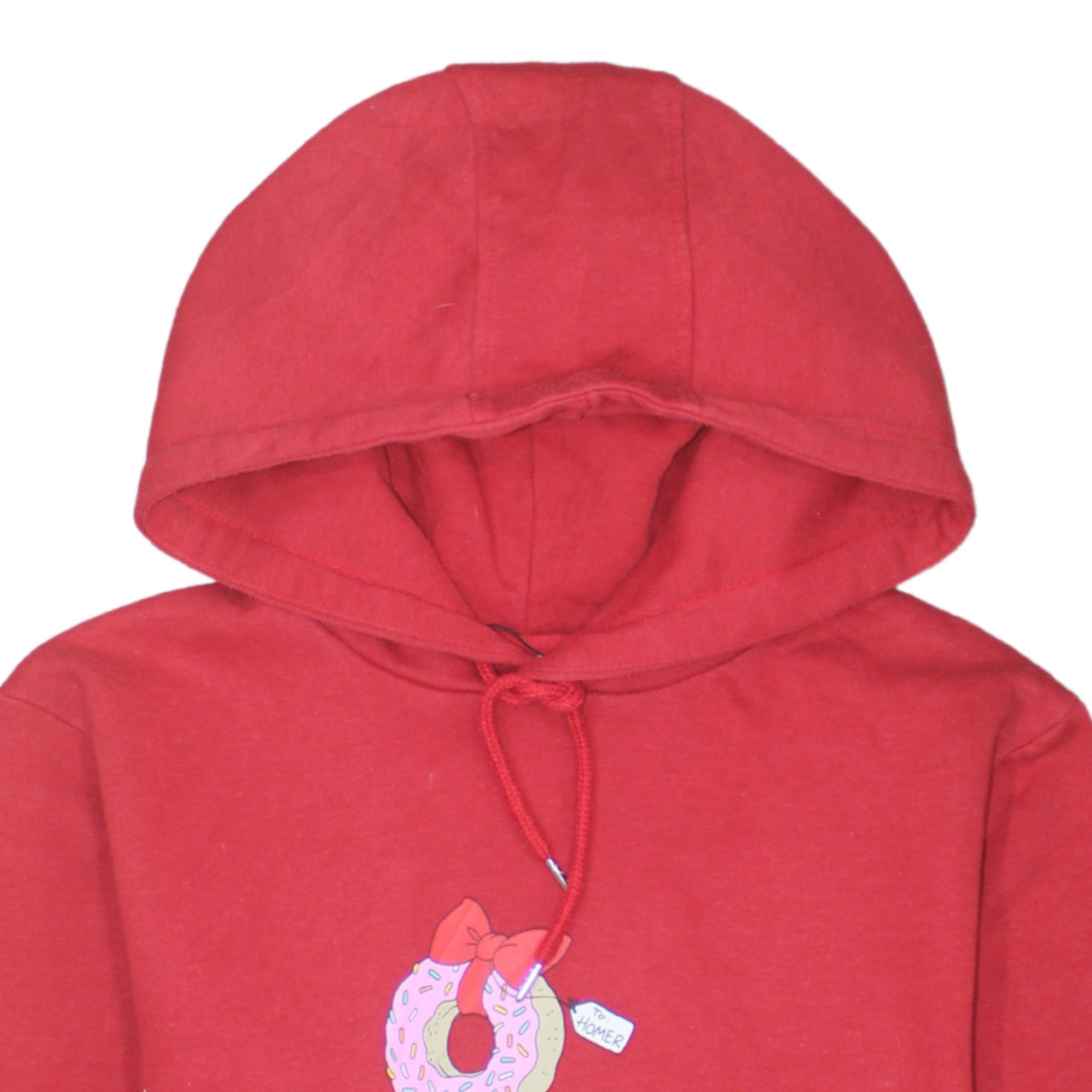 Primark Men Red Pullover Hoodie XS The Simpsons Homer Christmas