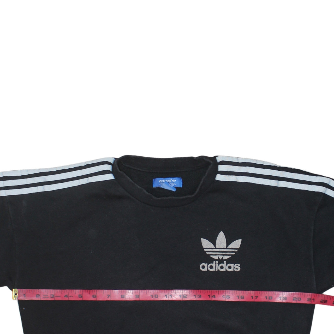 Adidas Womens Black XS Crew Neck Pullover Sweatshirt with Logo