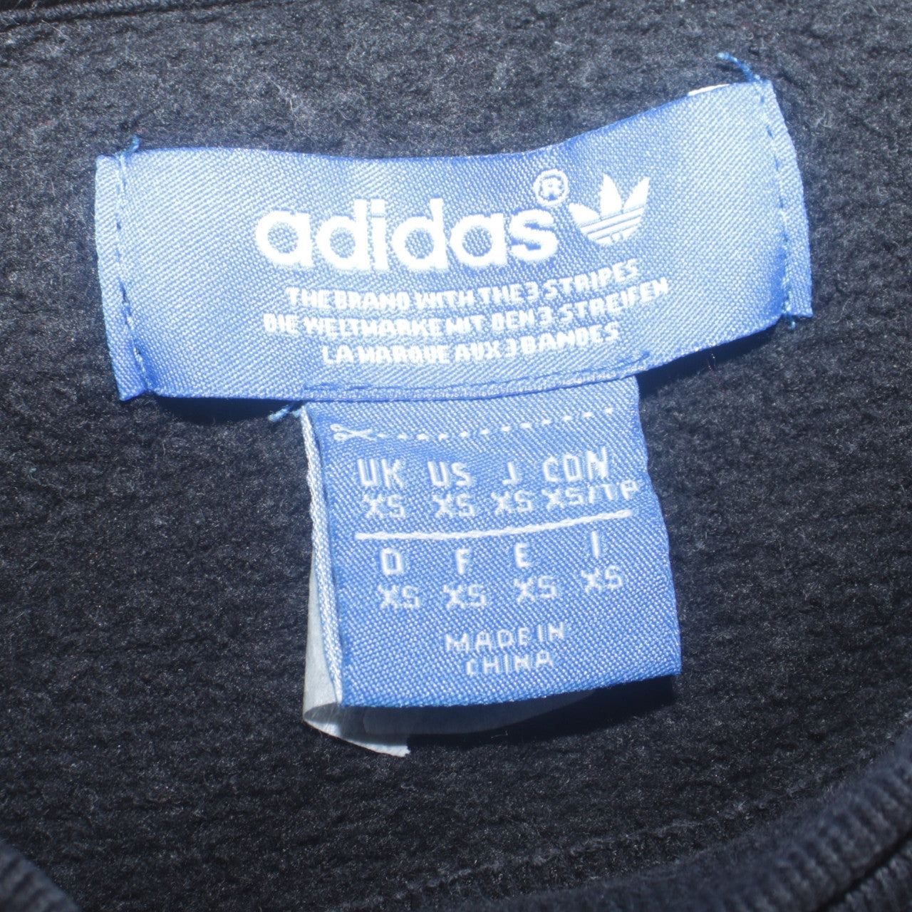 Adidas Womens Black XS Crew Neck Pullover Sweatshirt with Logo
