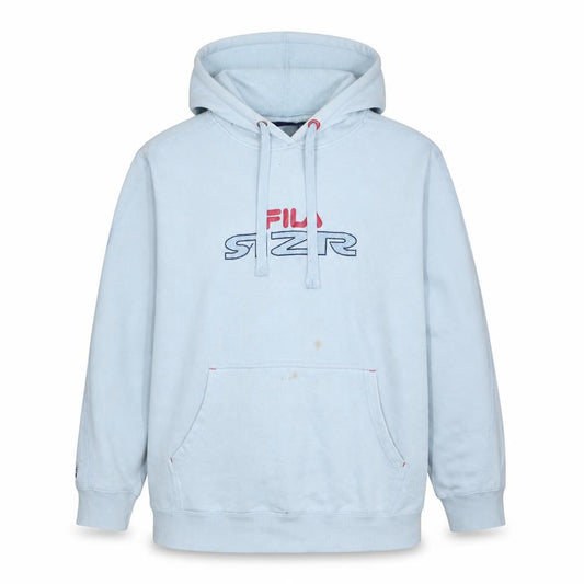 Fila Mens Blue Pullover Hoodie 2XL Sports Logo Hooded Sweatshirt