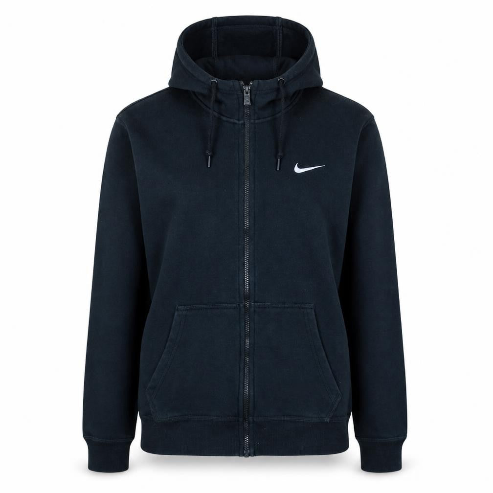 Nike Women's Black Full Zip Hoodie M Cotton Blend Sportswear