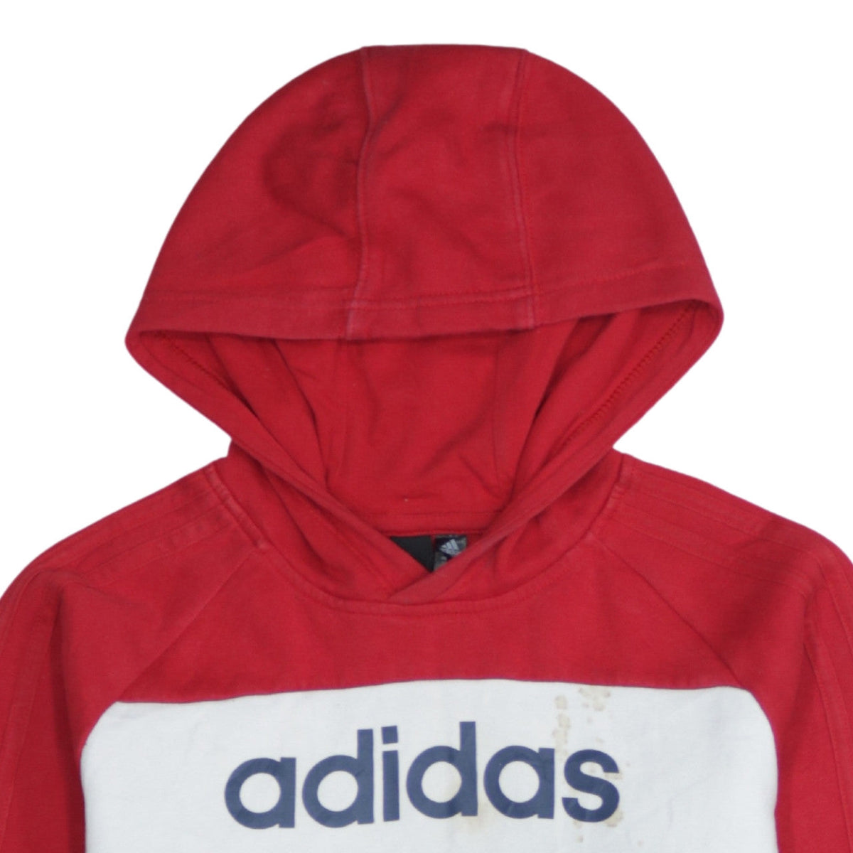 Additional view of Adidas boys’ red navy colourblock pullover hoodie, size 14, years