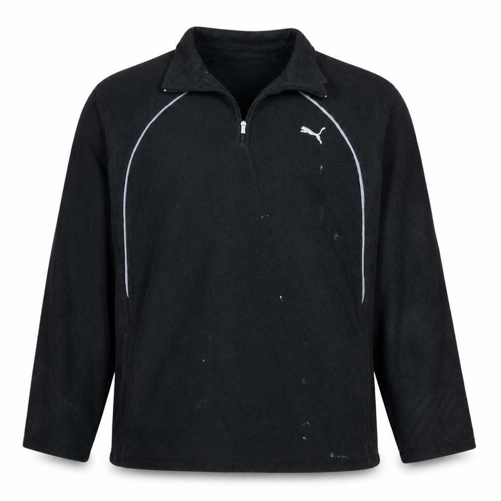 Puma Men's Black XL 1/4 Zip Fleece Sweatshirt Pullover