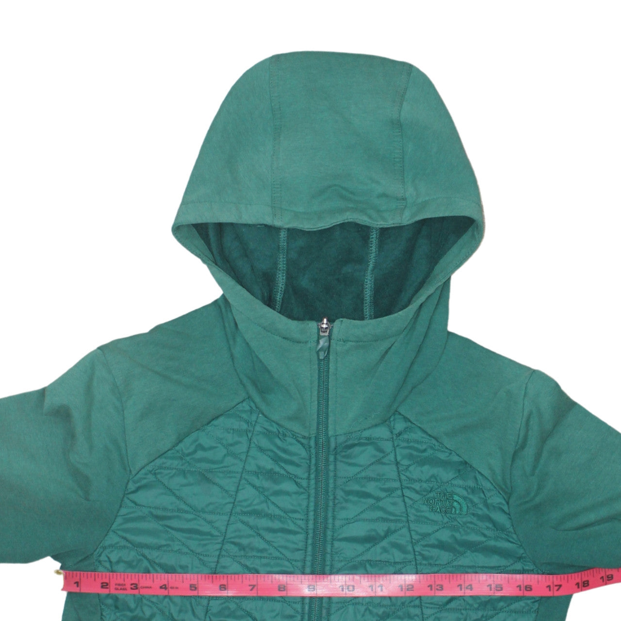 The North Face Womens Green S Hooded Quilted Full Zip Jacket