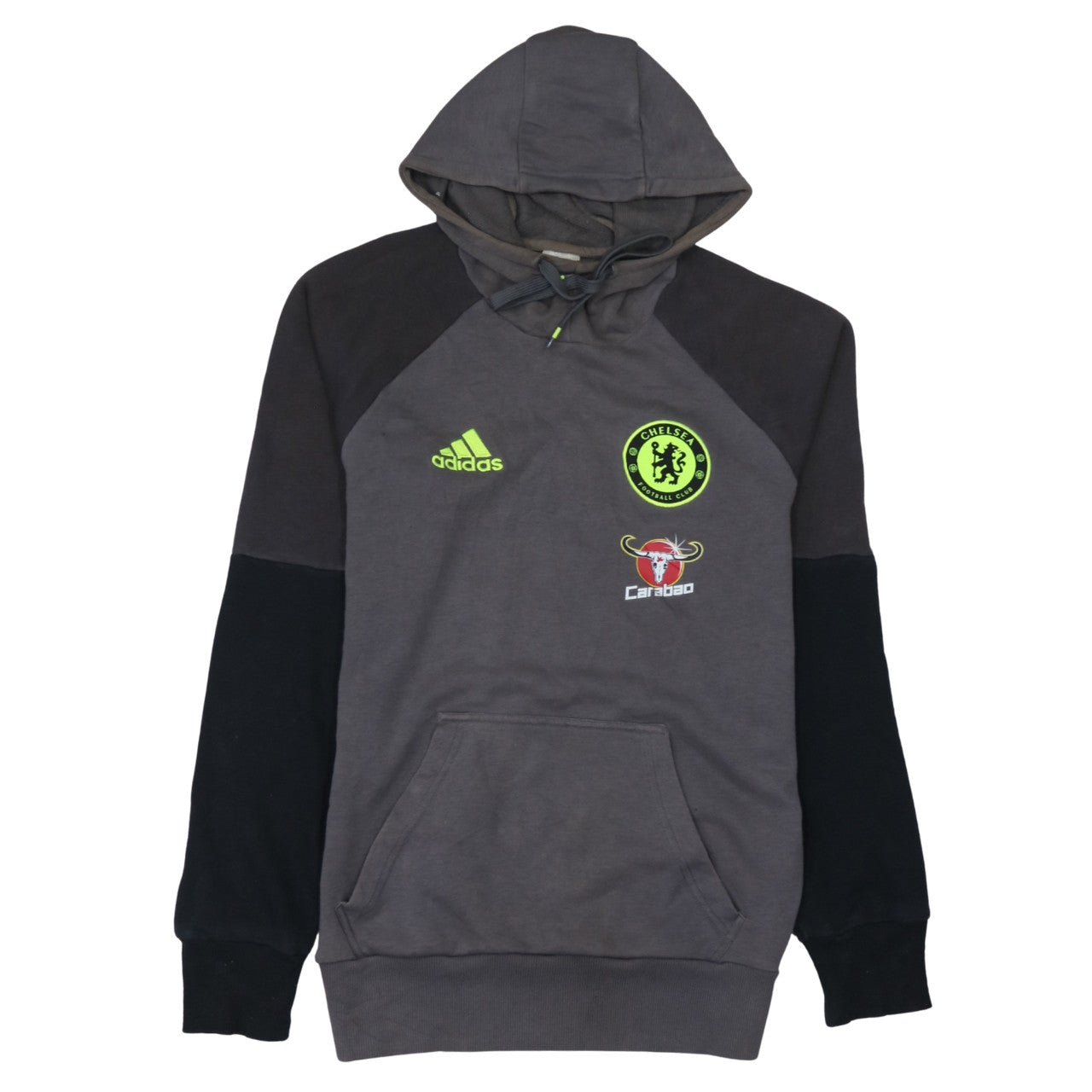 Adidas Mens Grey Chelsea FC Pullover Hoodie Small Regular Fit