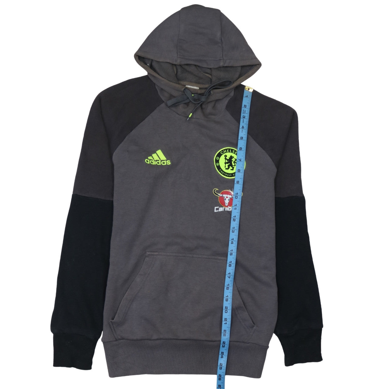 Adidas Mens Grey Chelsea FC Pullover Hoodie Small Regular Fit