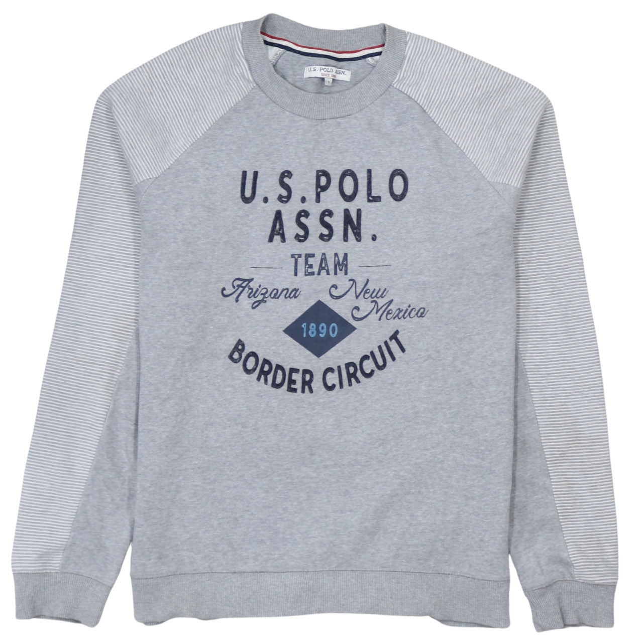 U.S. Polo Assn. Men's Grey Crew Neck Sweatshirt Size S Regular Fit