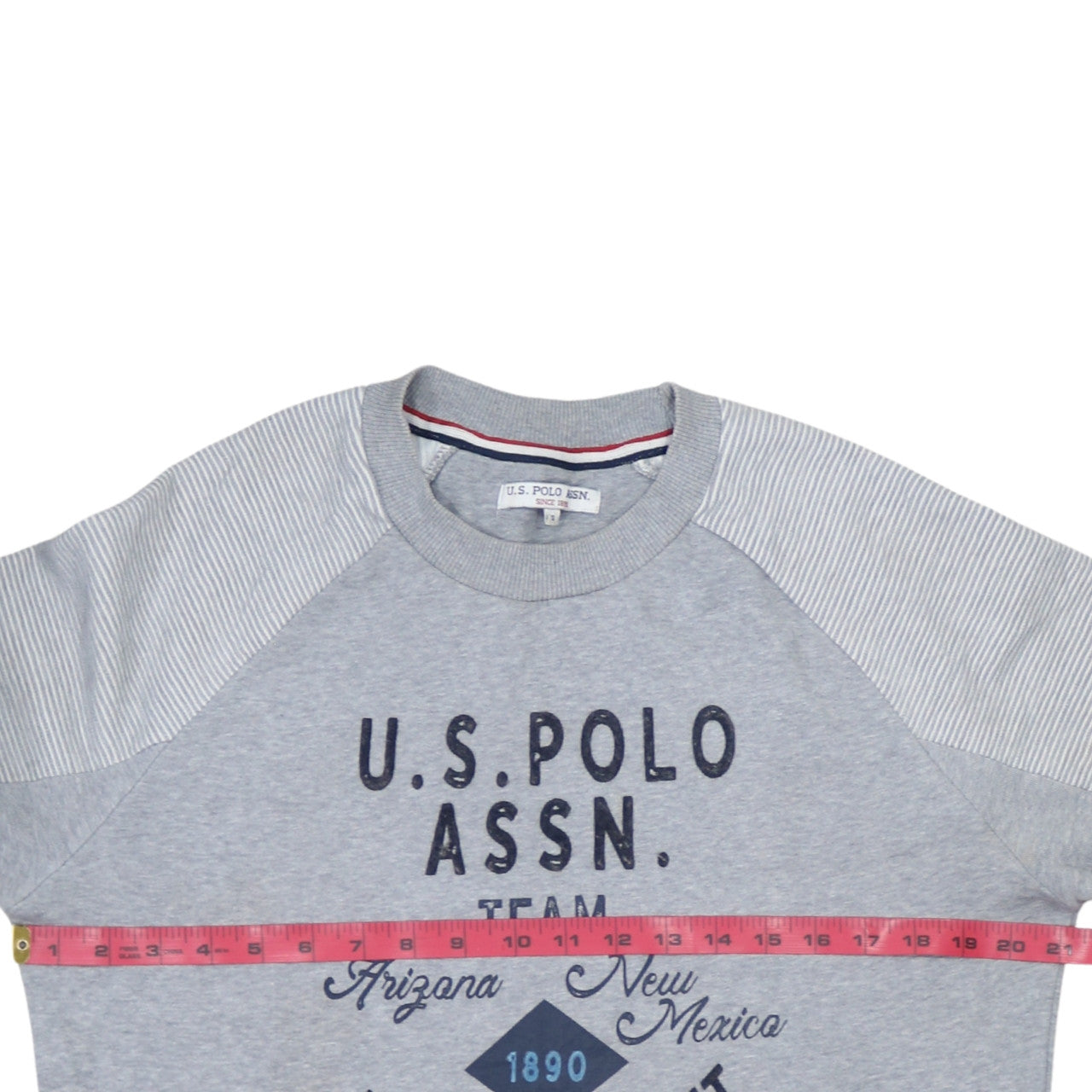 U.S. Polo Assn. Men's Grey Crew Neck Sweatshirt Size S Regular Fit