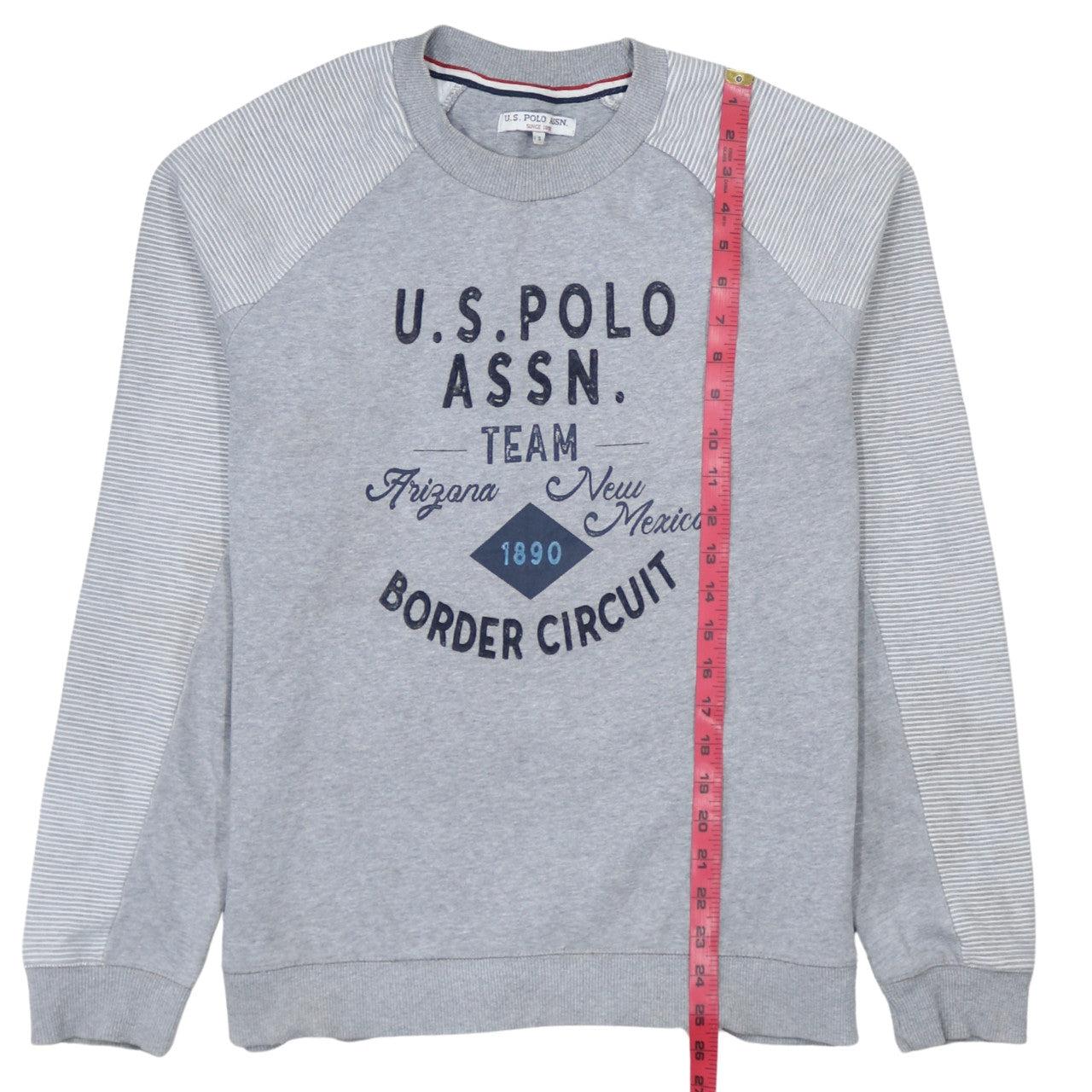 U.S. Polo Assn. Men's Grey Crew Neck Sweatshirt Size S Regular Fit