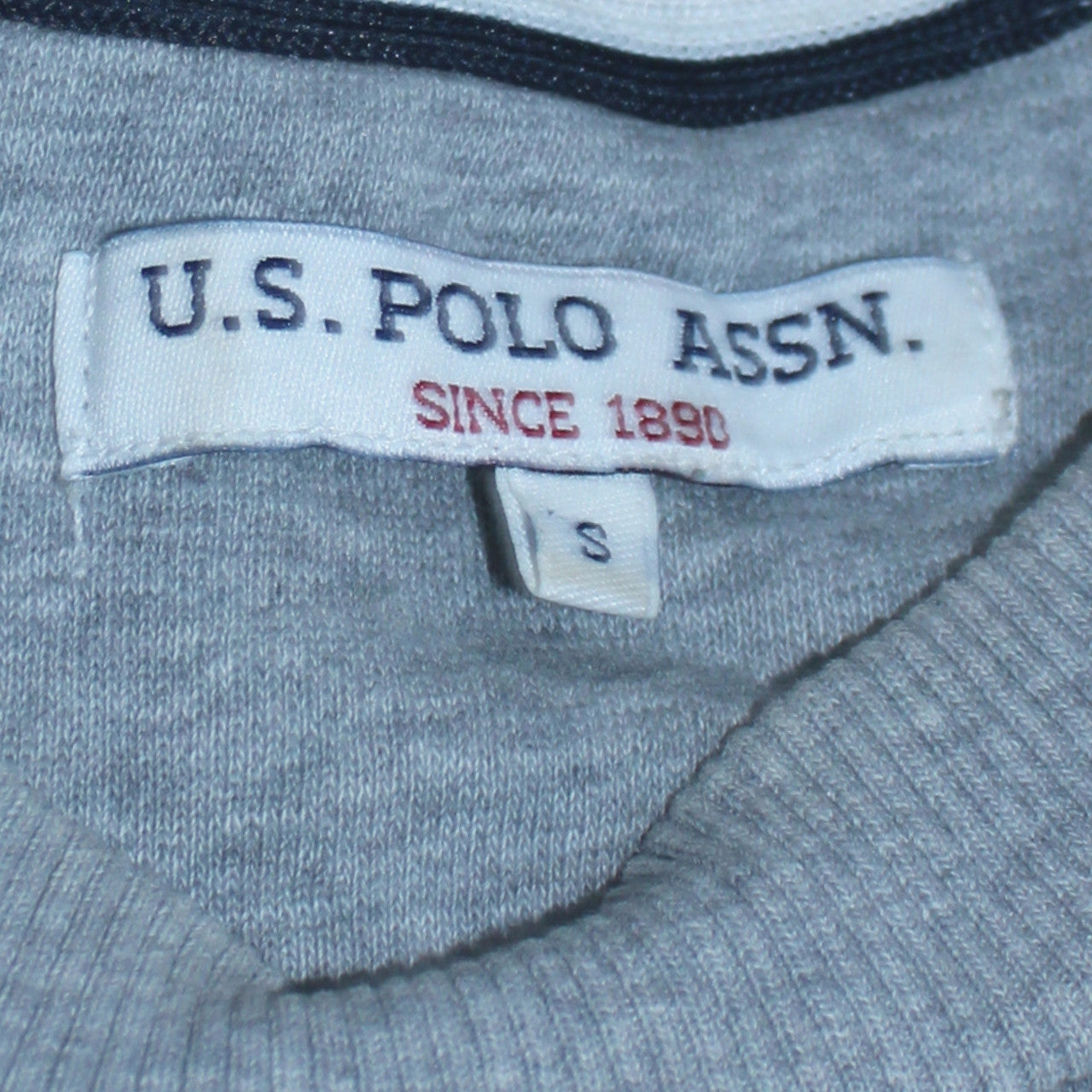 U.S. Polo Assn. Men's Grey Crew Neck Sweatshirt Size S Regular Fit