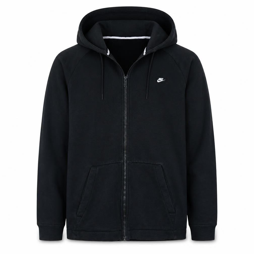 Nike Men's Black Full Zip Hoodie Size M Fleece Sportswear