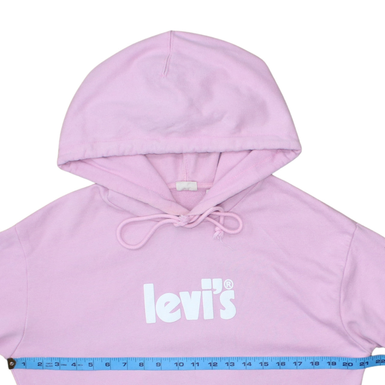 Levi's Womens Pink Pullover Hoodie Logo Print Size S Casual