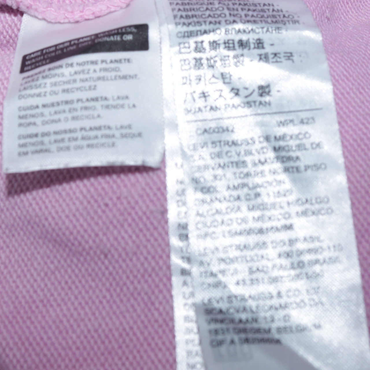 Levi's Womens Pink Pullover Hoodie Logo Print Size S Casual