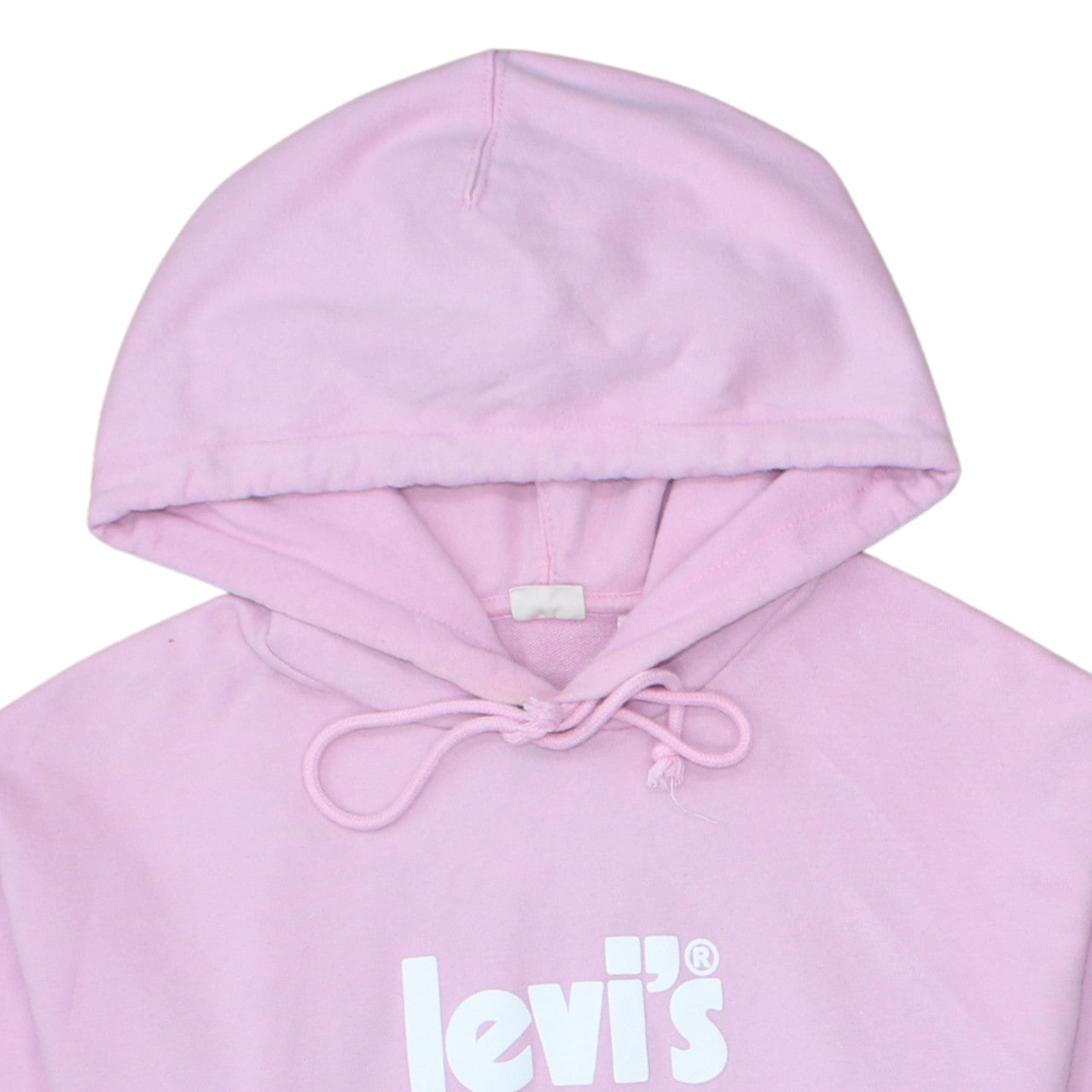 Levi's Womens Pink Pullover Hoodie Logo Print Size S Casual