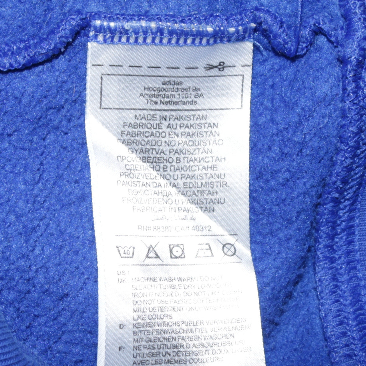 Adidas Men's Blue XL Pullover Hoodie Fleece Sweatshirt