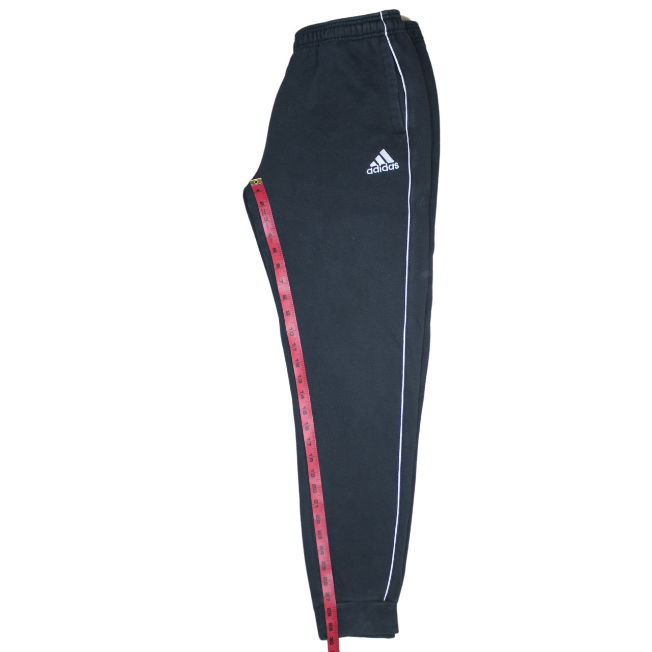 Adidas Boys Black Jogger Sweatpants 15-16 Years Elastic Waist Fleece