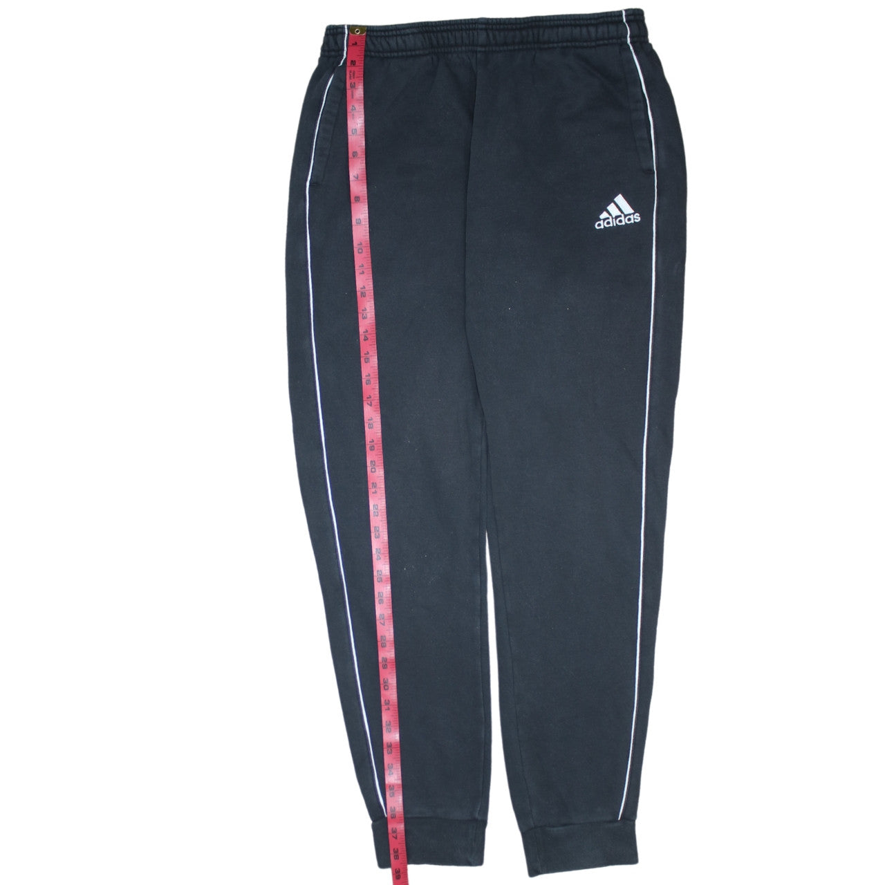 Adidas Boys Black Jogger Sweatpants 15-16 Years Elastic Waist Fleece