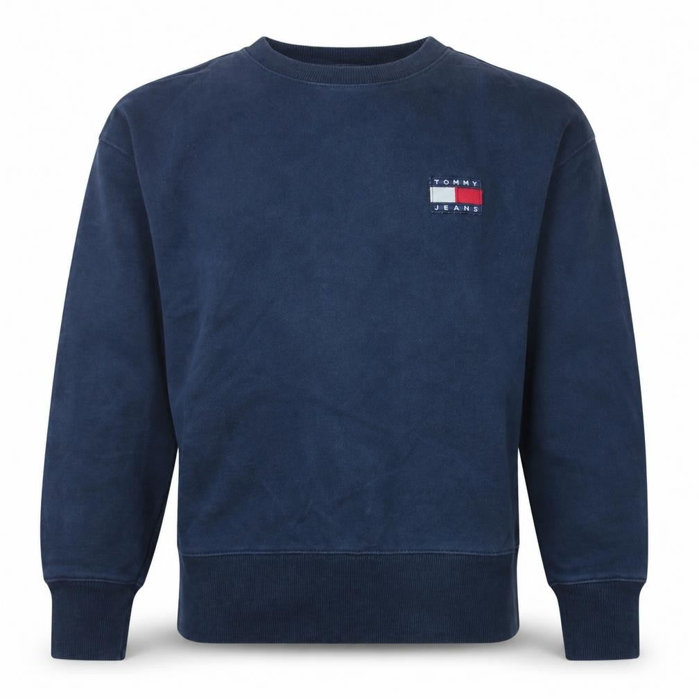 Tommy Jeans Men's Blue Crew Neck Sweatshirt Size S Classic Logo