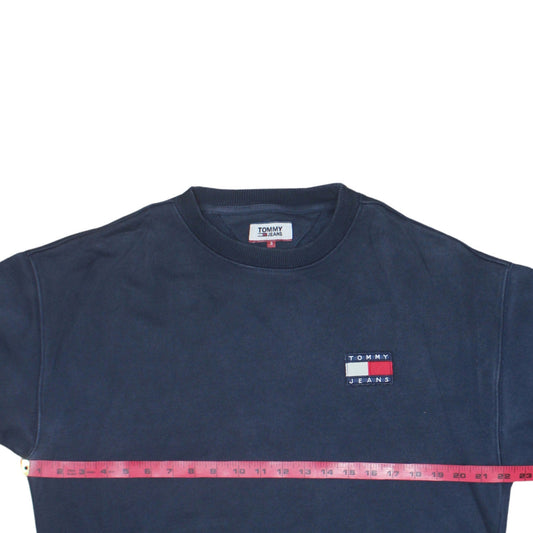 Tommy Jeans Men's Blue Crew Neck Sweatshirt Size S Classic Logo
