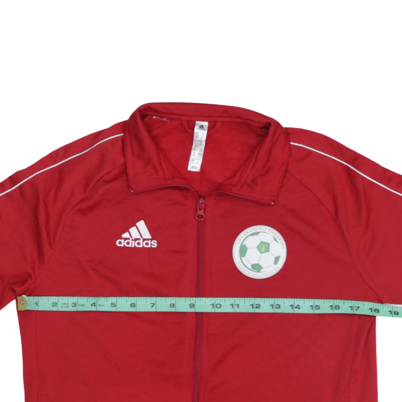 Adidas Boys Red Full Zip Football Sweatshirt 13-14 Years