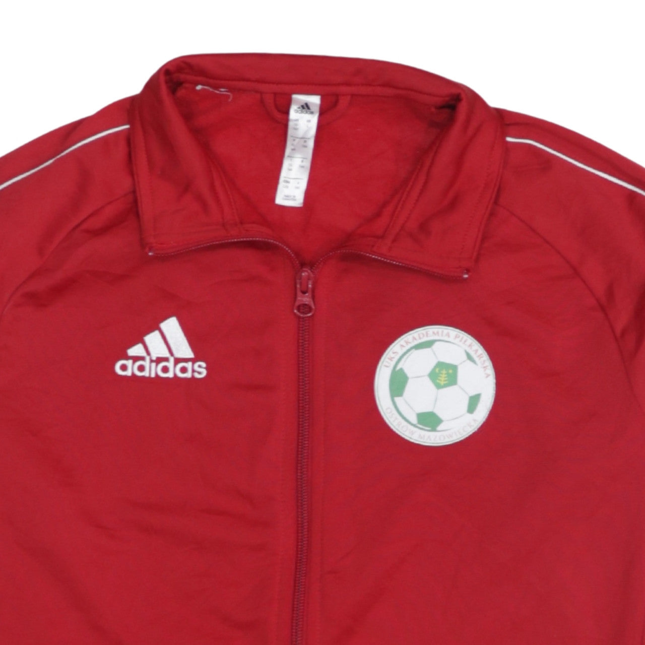 Adidas Boys Red Full Zip Football Sweatshirt 13-14 Years