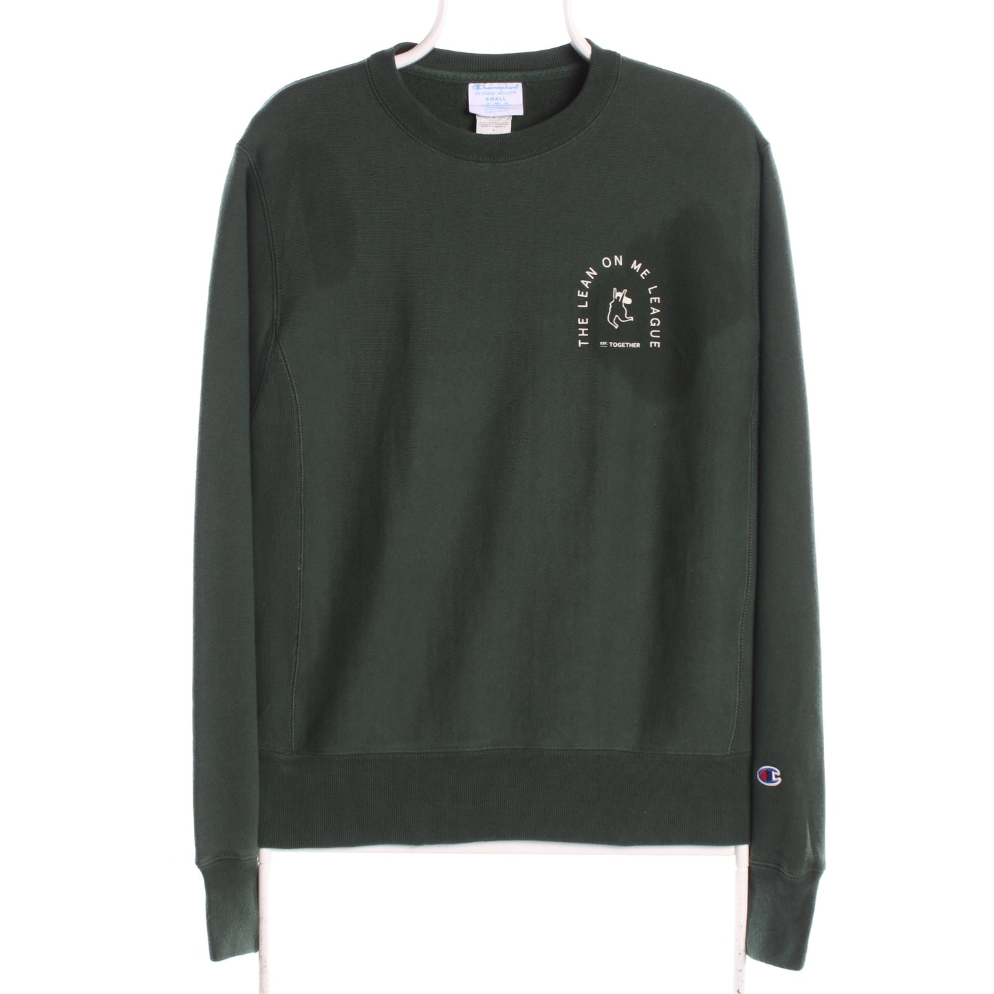 Champion Women's Green Crew Neck Graphic Sweatshirt Size S
