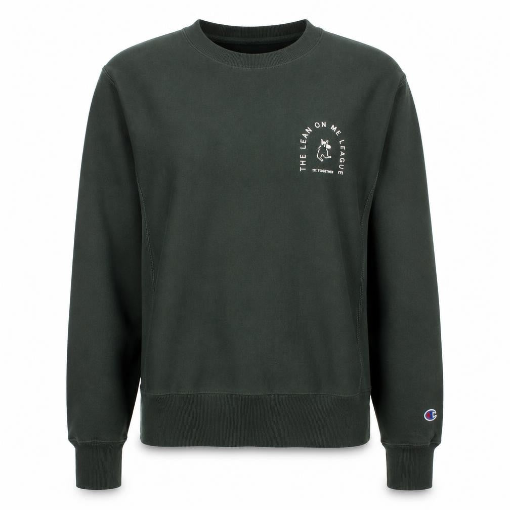 Champion Women's Green Crew Neck Graphic Sweatshirt Size S