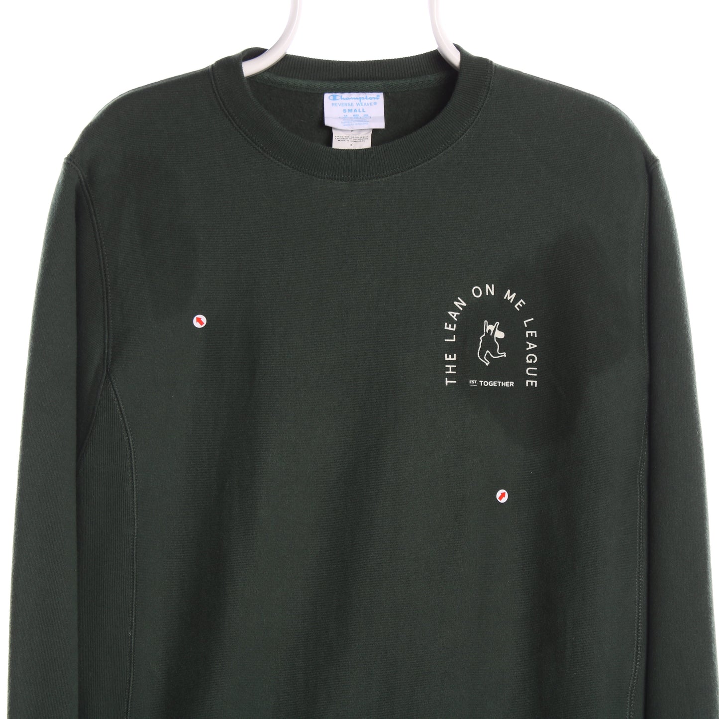 Champion Women's Green Crew Neck Graphic Sweatshirt Size S