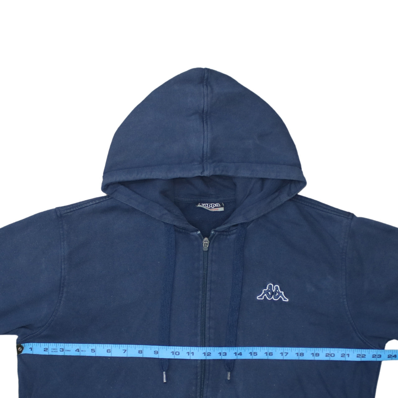 Kappa Men's Blue XL Full Zip Hoodie Cotton Blend Sweatshirt
