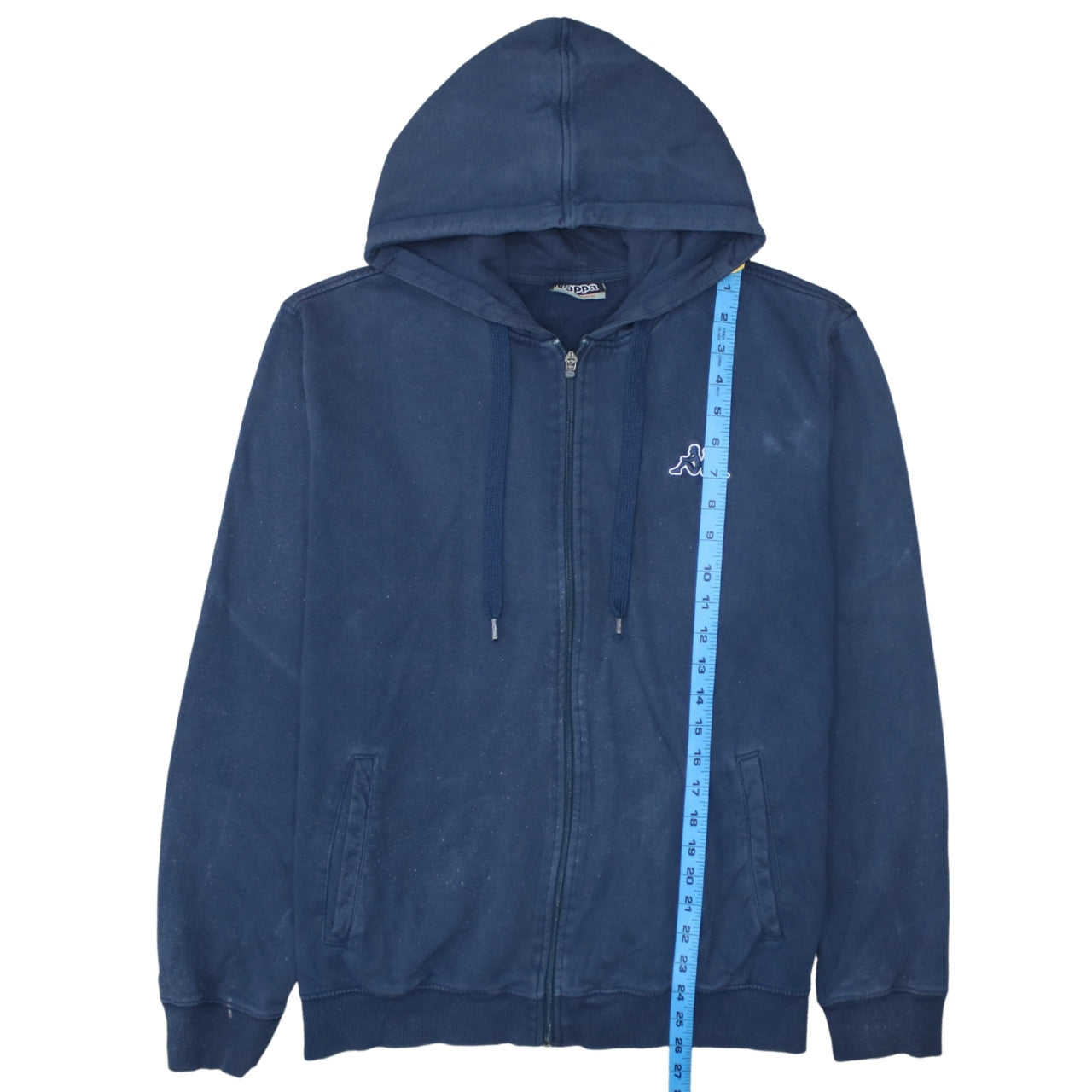 Kappa Men's Blue XL Full Zip Hoodie Cotton Blend Sweatshirt