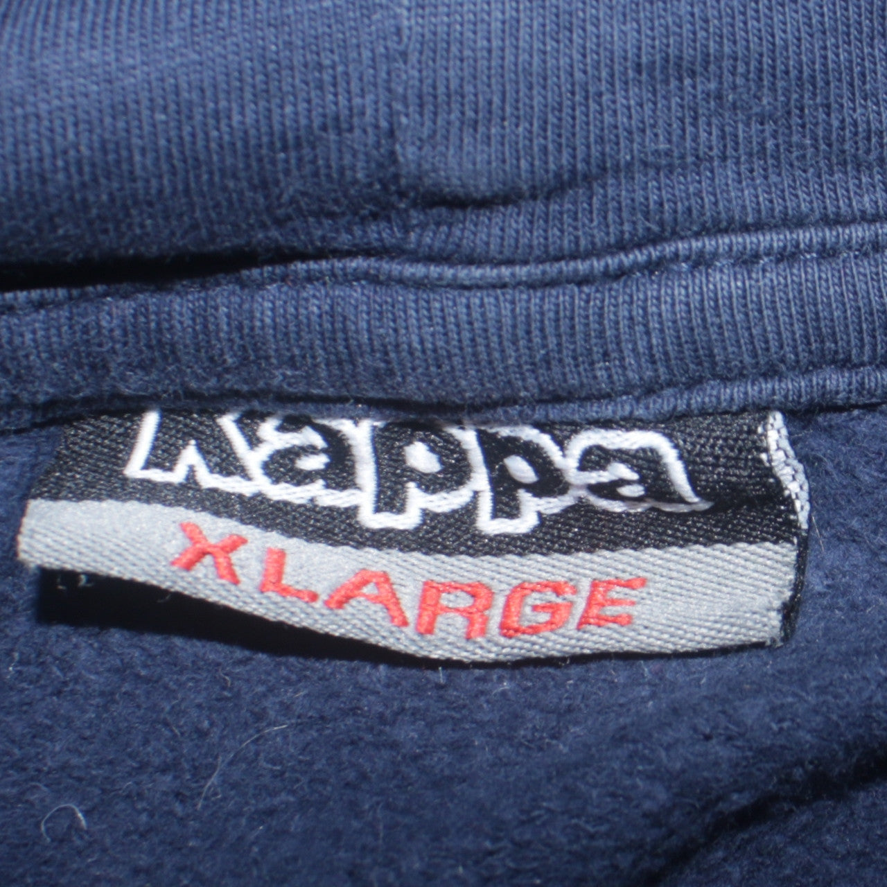 Kappa Men's Blue XL Full Zip Hoodie Cotton Blend Sweatshirt