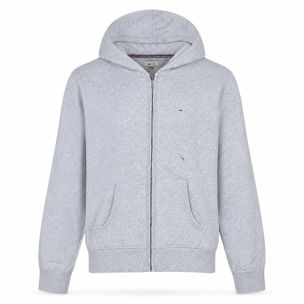 Hilfiger Denim Mens Grey Full Zip Hoodie Size L