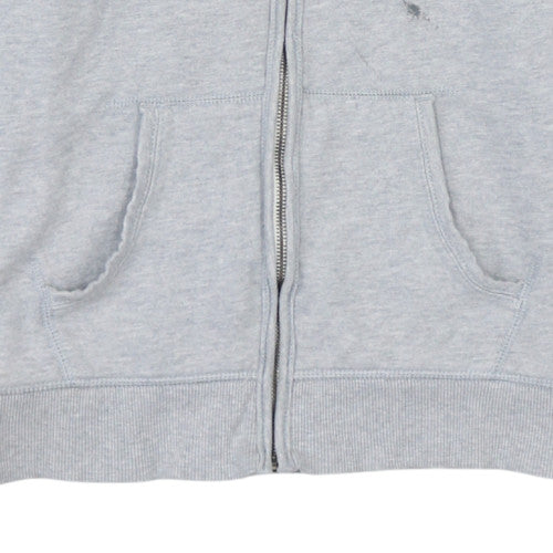 Hilfiger Denim Mens Grey Full Zip Hoodie Size L
