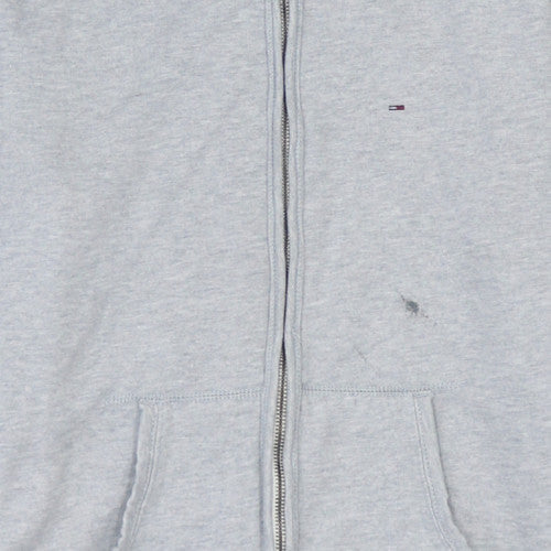 Hilfiger Denim Mens Grey Full Zip Hoodie Size L
