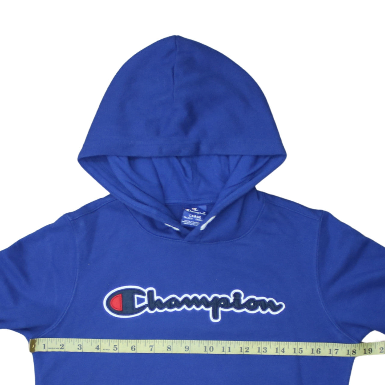 Champion Boys Blue Pullover Hoodie Size 11-12 Years Logo Print
