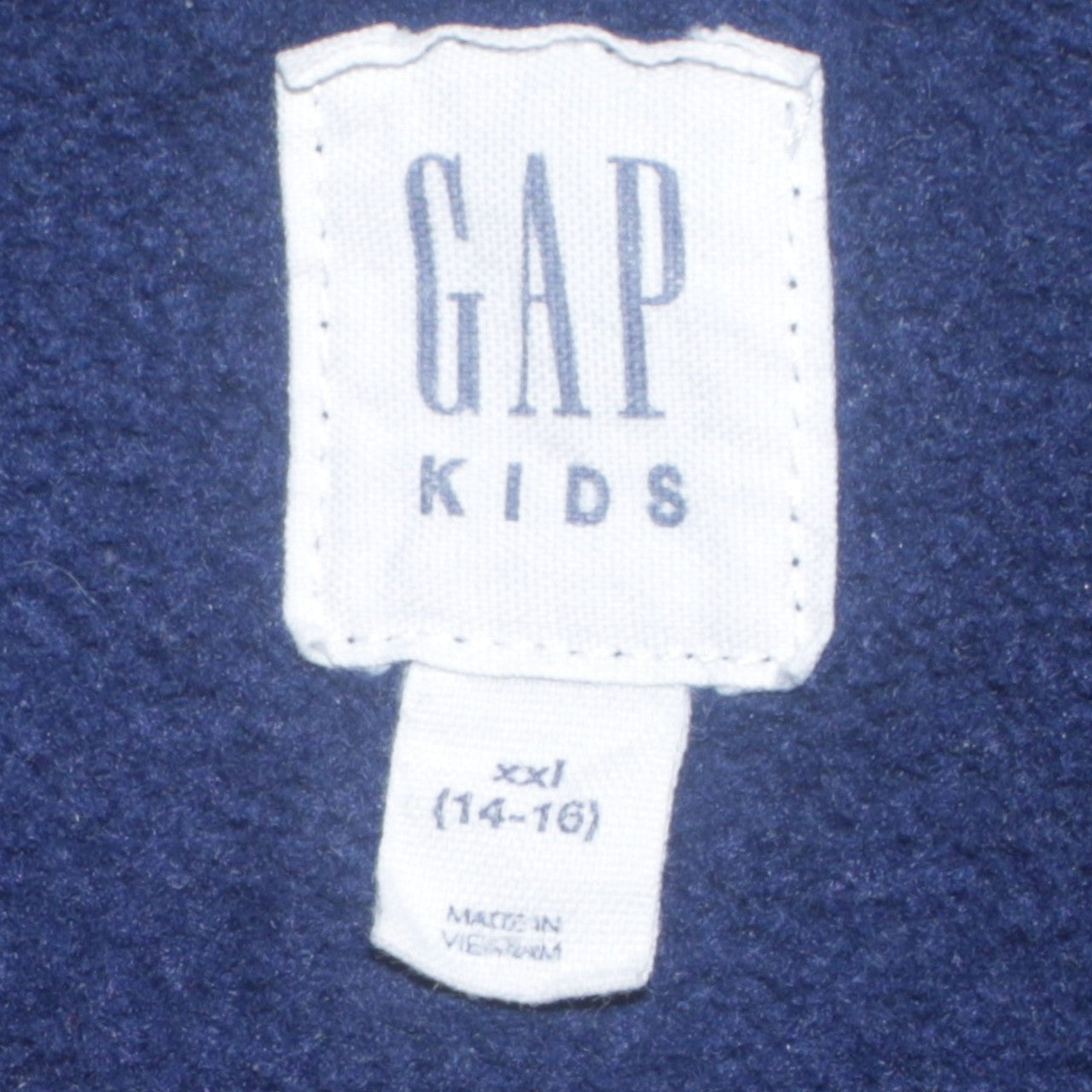 GAP Kids Boys Navy Blue Full Zip Hoodie Sweatshirt Size 14-16 XXL