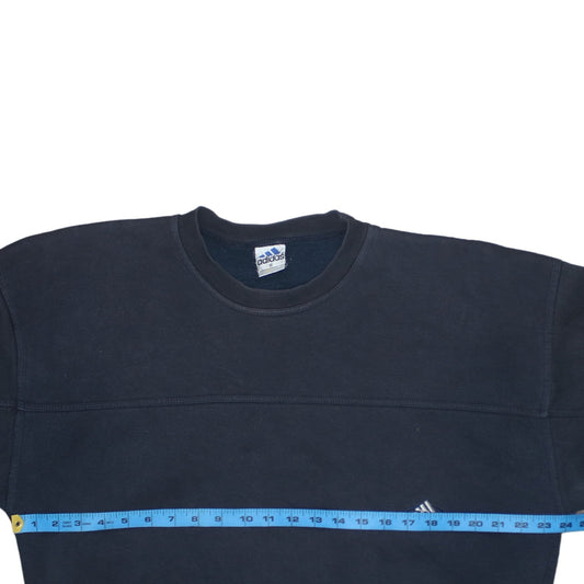 Adidas Mens Blue Crew Neck Pullover Sweatshirt Size M