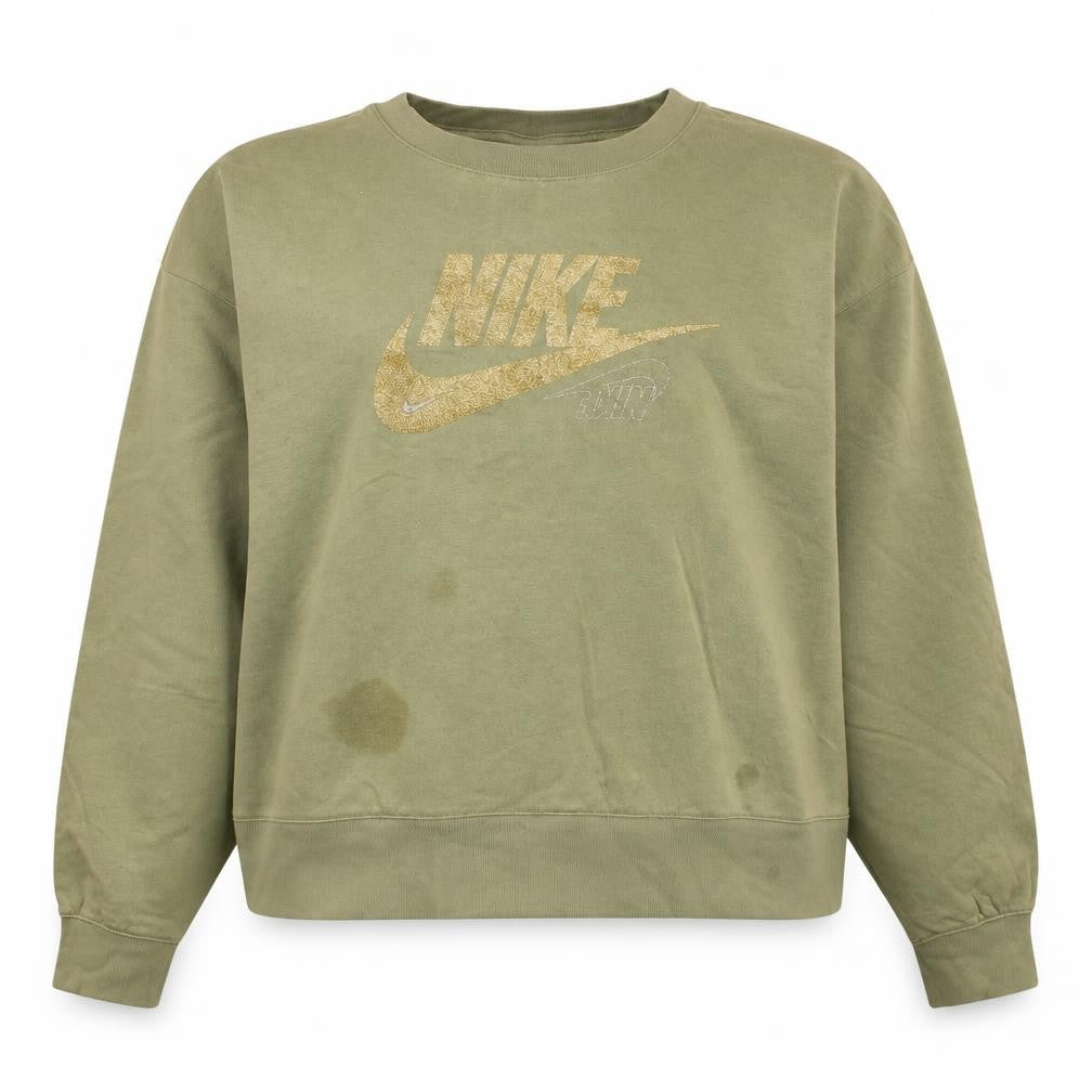 Nike Women’s Green Glitter Logo Sweatshirt 2XL Pullover Casual