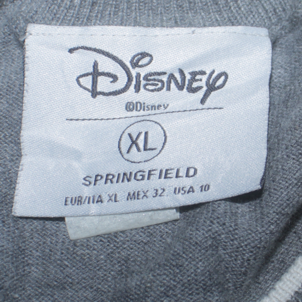 Disney Women's Grey Sequin Mickey Mouse Pullover Jumper XL