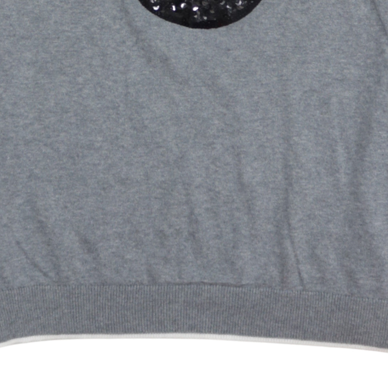 Disney Women's Grey Sequin Mickey Mouse Pullover Jumper XL